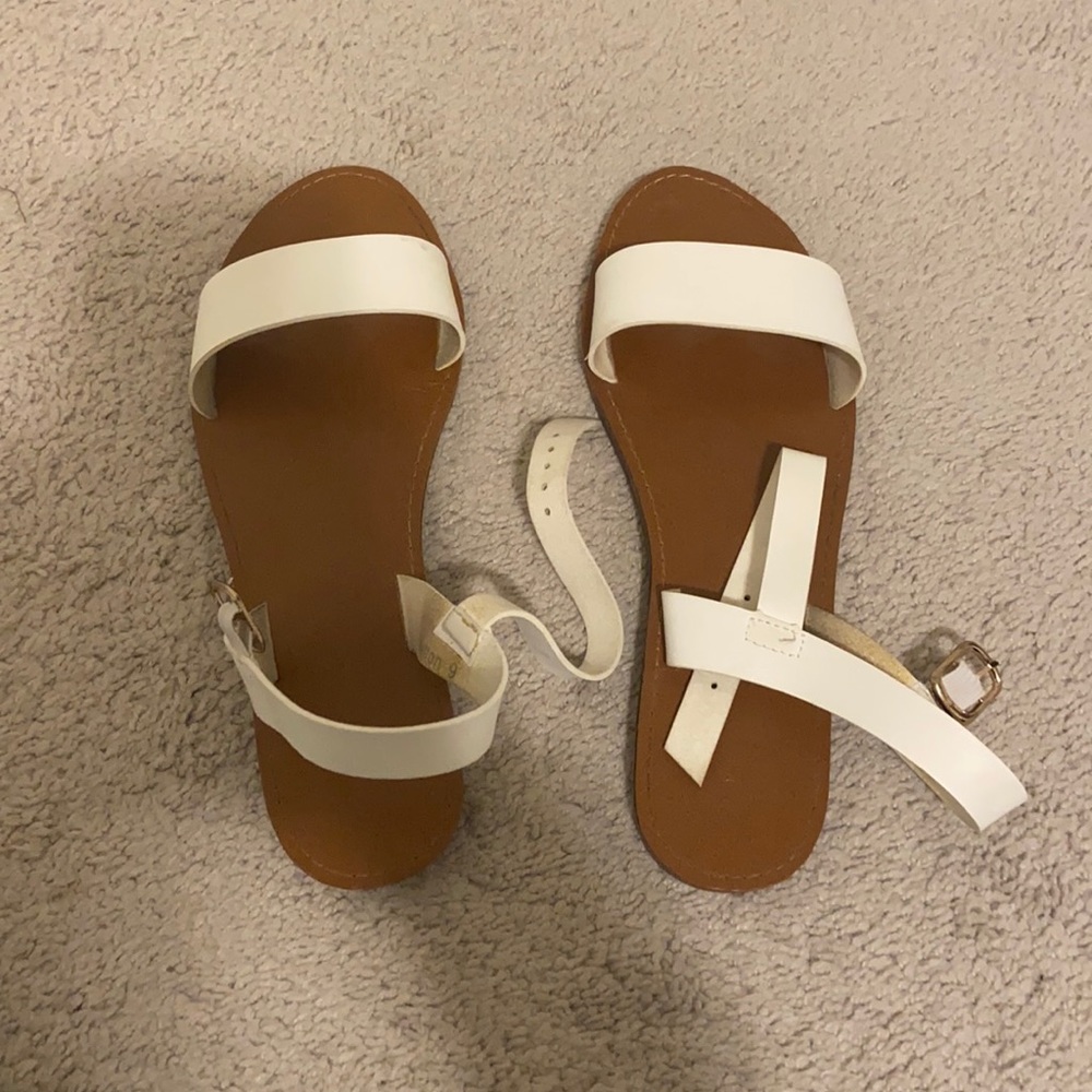 White sandals